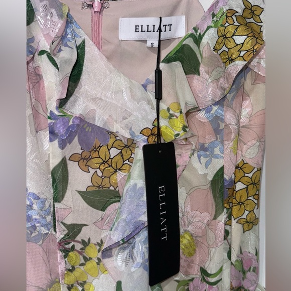 NWT Elliatt Long Ruffle Maxi Dress. - Picture 4 of 11